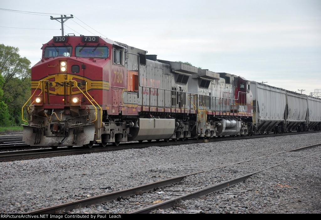 Grain train rolls west